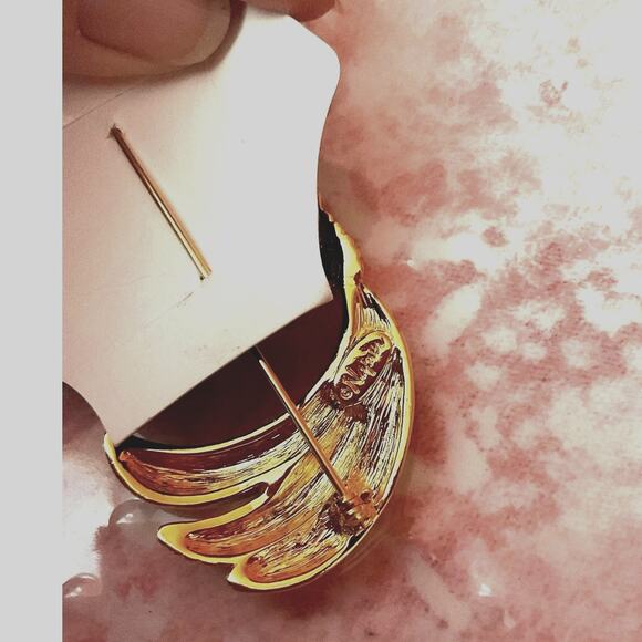 Vintage NAPIER Gold Brooch 80’s - Picture 5 of 8